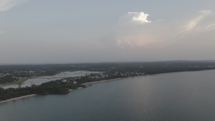 海南儋州龙门激浪海边航拍视频