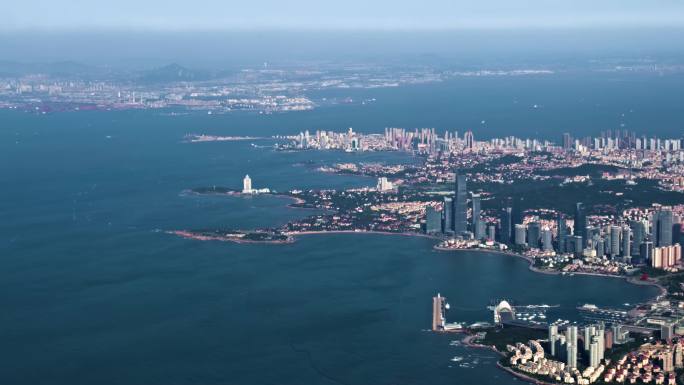 青岛 浮山湾 海天中心 流亭机场绝版航线