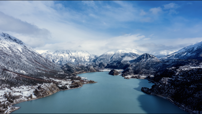 然乌湖 旅游 航拍 西藏