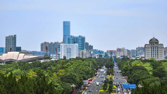 中山市兴中道车流延时