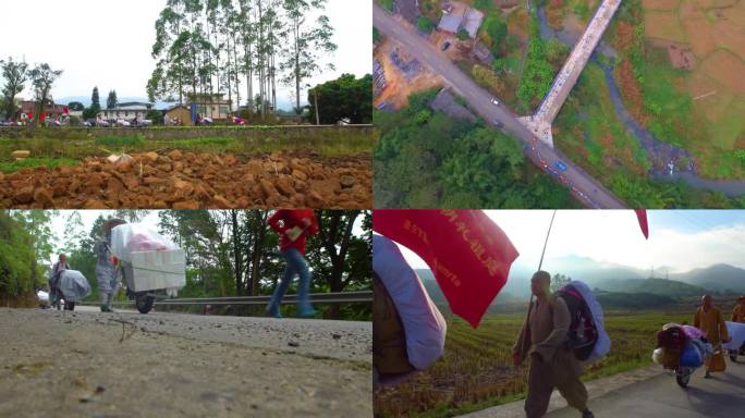 老挝风俗 村落静谧 小镇镇航拍