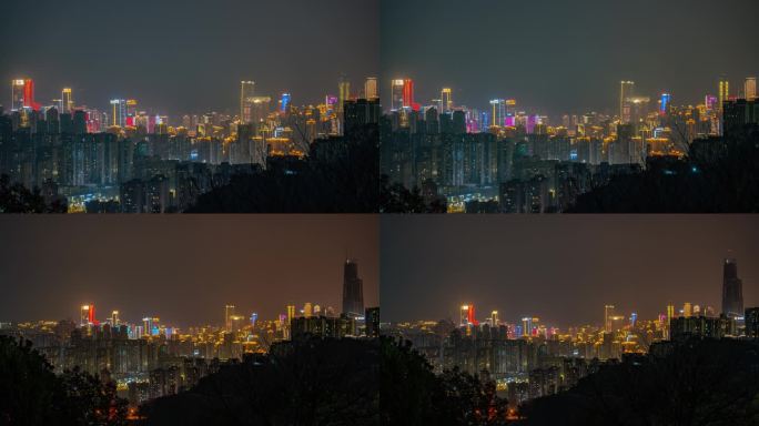 4K远望重庆夜景（去闪）