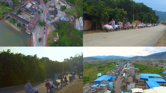 老挝风俗 村落静谧 小镇镇航拍