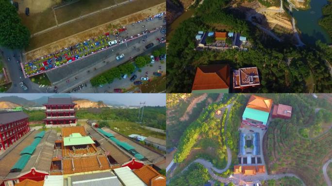 老挝风俗 村落静谧 小镇镇航拍