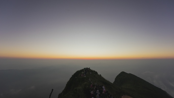 广东粤东第一峰铜鼓峰日出延时