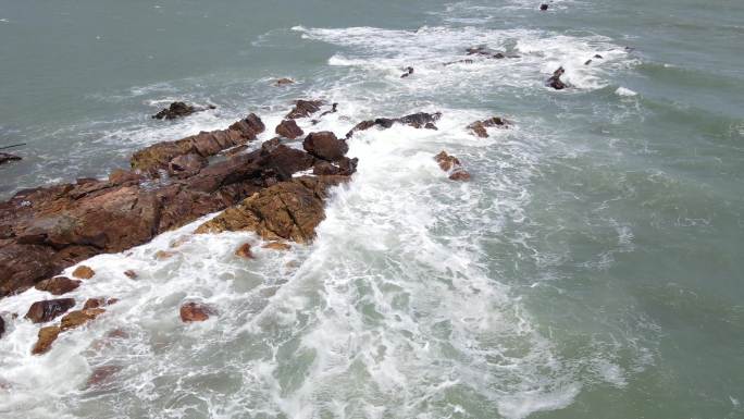 礁石 大海 海浪 生态 自然