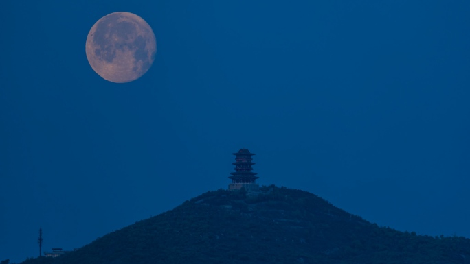 北京定都阁月落