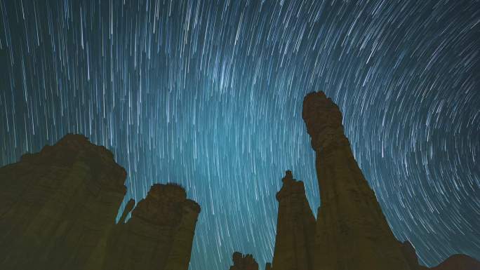 云南元谋土林星轨高清延时