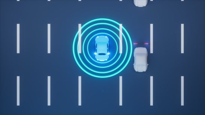 无人驾驶自动驾驶技术概念动画