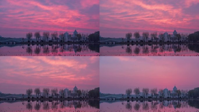 长春南湖公园日出延时