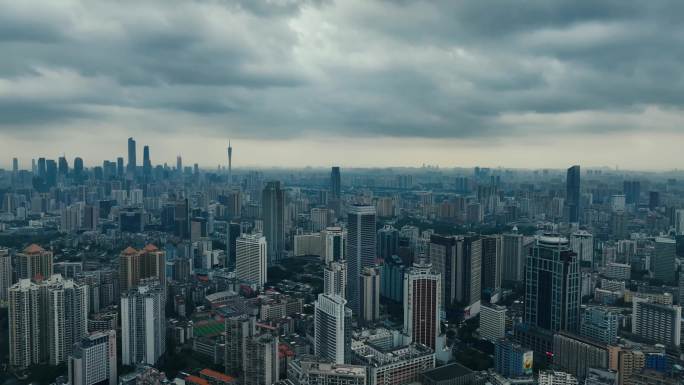 4k广州空镜 多云 乌云空镜 延时下雨前