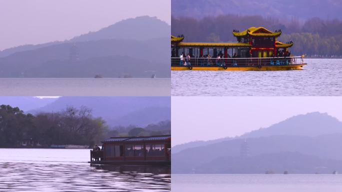 旅游景点 人群 江边游客