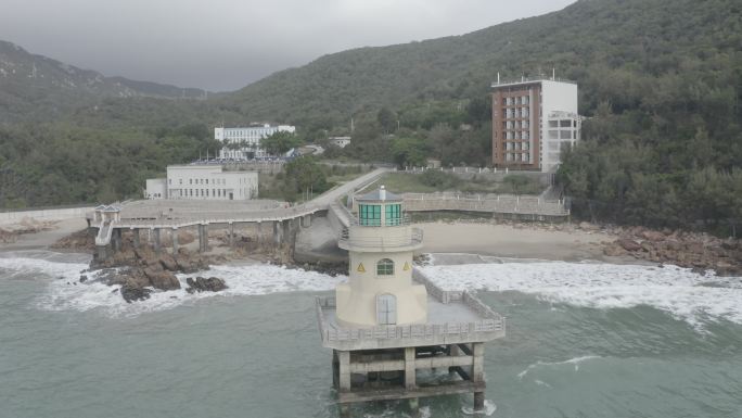 广东汕头南澳岛灯塔航拍视频