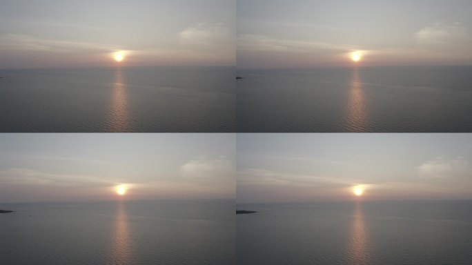 海南儋州龙门激浪海边日落航拍视频