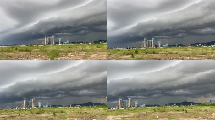 暴风雨来临前的黑暗天空