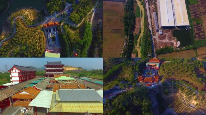 老挝风俗 村落静谧 小镇镇航拍