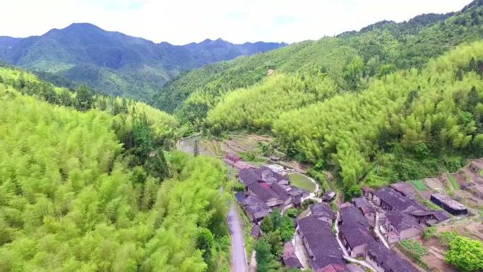 山村小镇  航拍乡村 山村风景