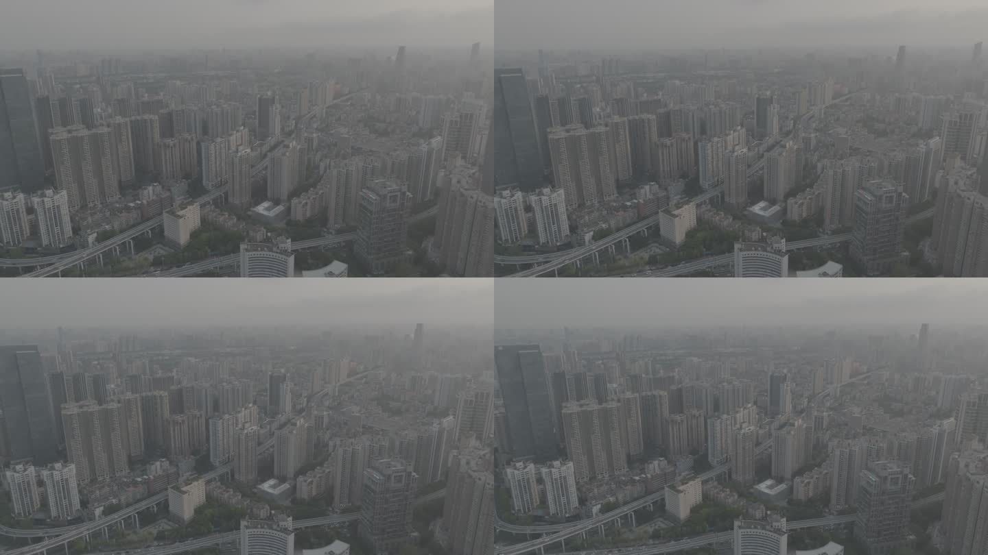 LOG广州午后城市风光航拍
