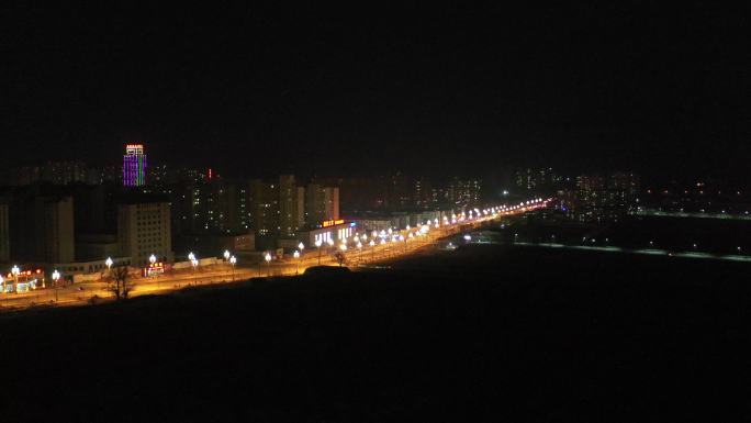 灯阵 春节 乐都区 航拍 夜景 年味