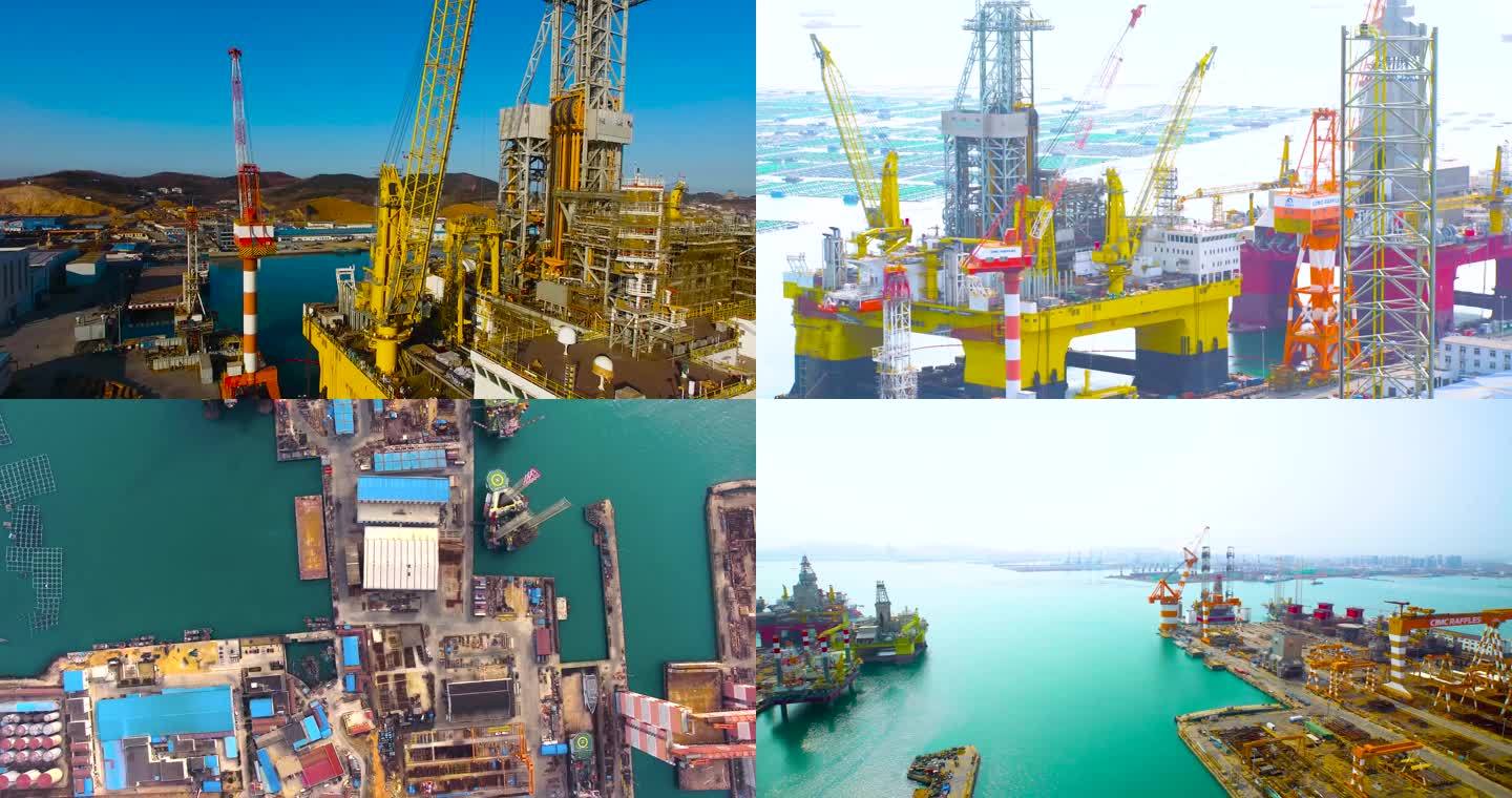 航拍港口 工业建设 中国制造业