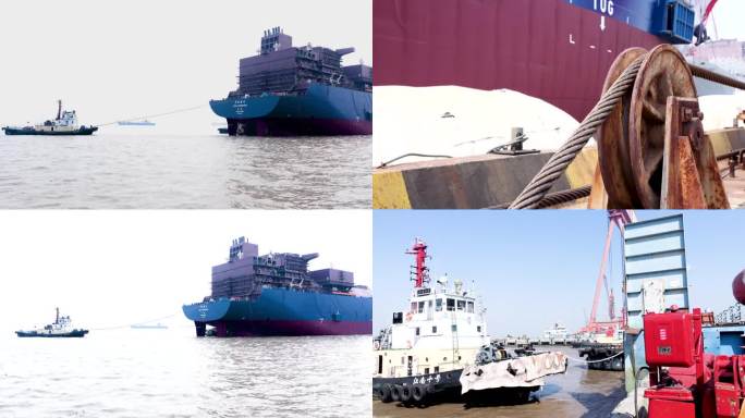 海上运输 大型船舶 货轮在海上运输