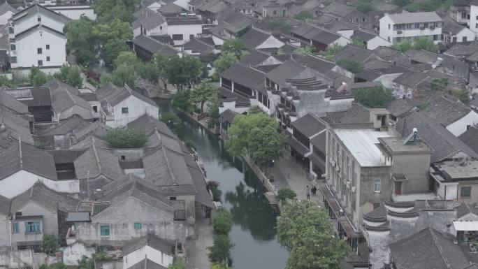 黎里 航拍 游船 景区 吴江 古镇 江南