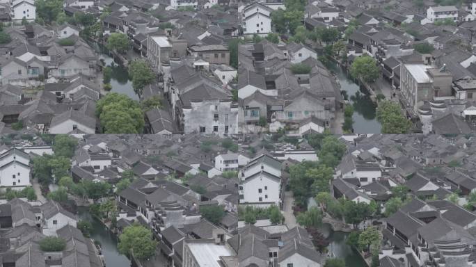 黎里 航拍 游船 景区 吴江 古镇 江南