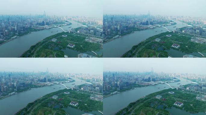 4K原素材-航拍上海世博后滩
