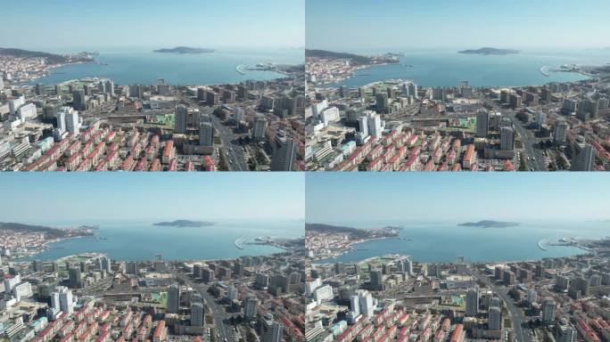 原创山东威海城市建筑航拍风光