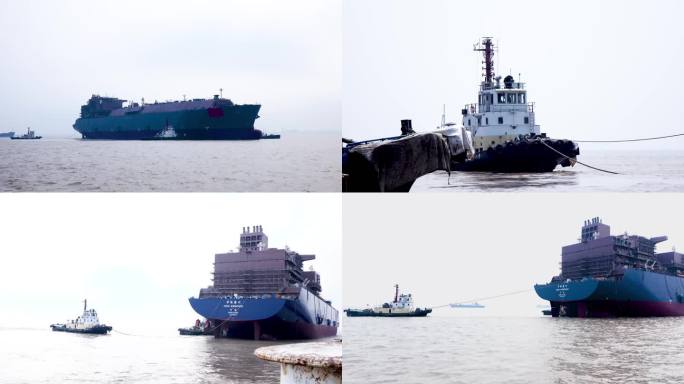 海上运输 大型船舶 货轮在海上运输