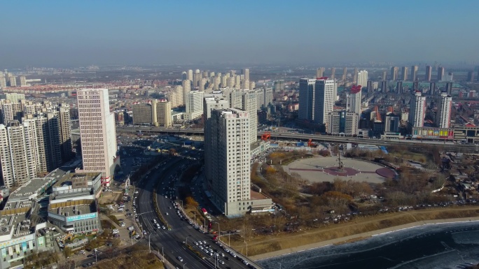 天津 北辰区 北辰公园 地标 航拍 北辰