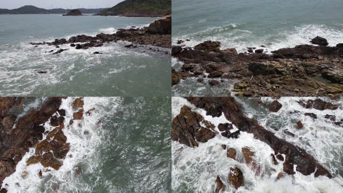 礁石 草地 海浪 生态 自然