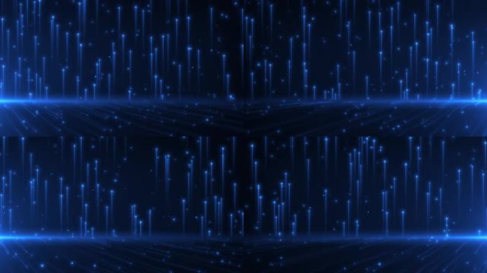 超宽蓝色粒子上升