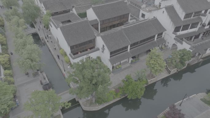 黎里 航拍 游船 景区 吴江 古镇 江南