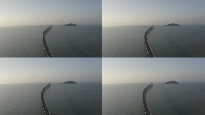 广东汕头南澳岛大桥航拍视频