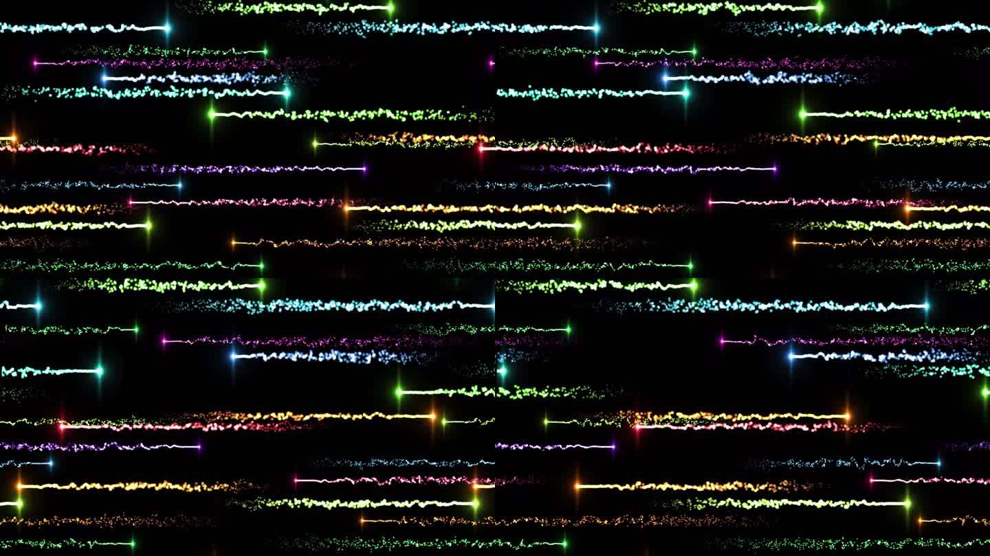 彩色粒子左右穿梭视频-循环 2