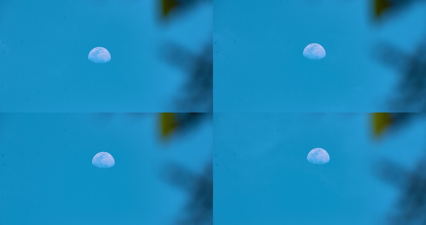 蓝天下的月亮