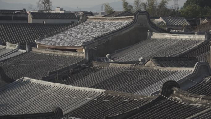 潮汕民居建筑群屋顶