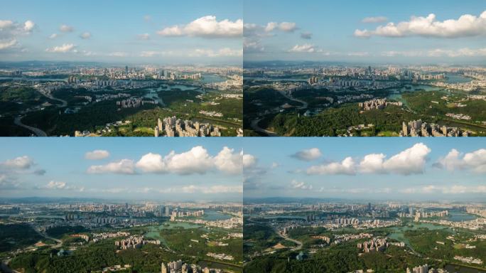 【4K超清】惠州航拍延时高榜山下的惠城区