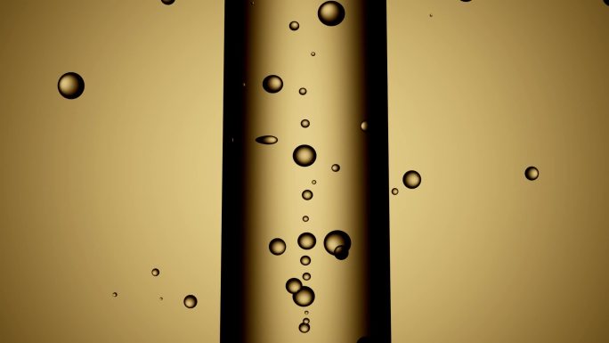 护肤品金色水滴水油渗透提取浓度萃取