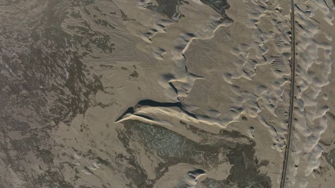 西藏高原湿地航拍大地脉络