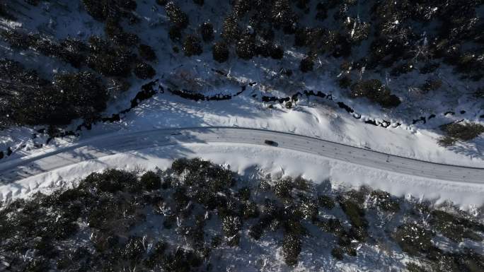 吉林长白山森林公路自驾游旅行航拍风光