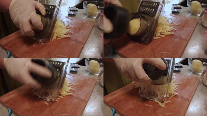 擦丝器处理土豆丝 (3)