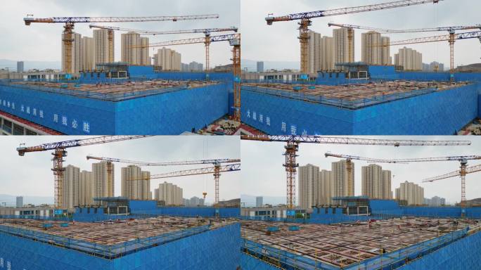 重庆高新区、重庆科学城建筑工地延时航拍