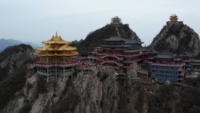 航拍河南洛阳老君山