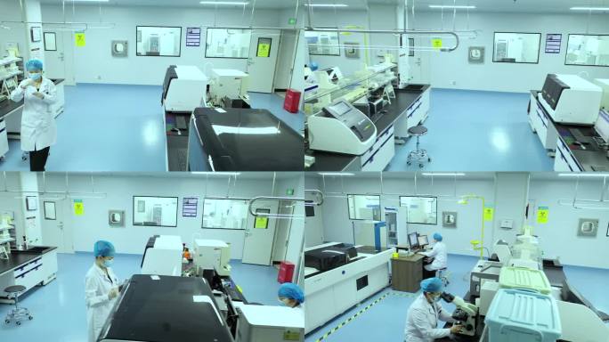 医院检验检测室运动镜头