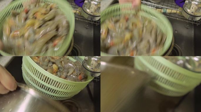 冲洗大虾清洗食材 (3)