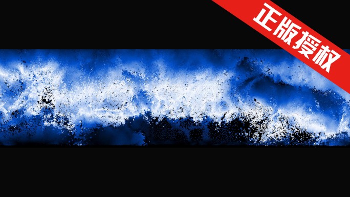 8k海浪视觉创意抽象粒子流动蓝色海洋涌动