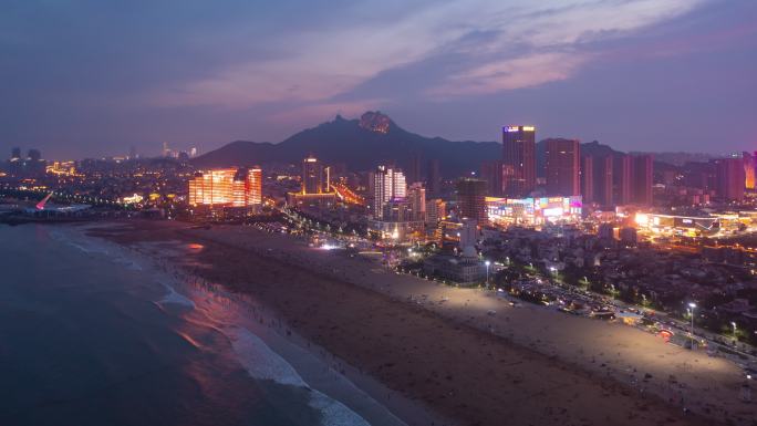 青岛崂山cbd夜景延时