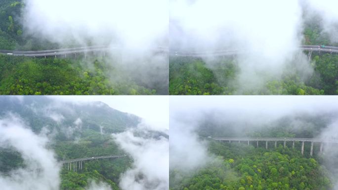 自然生态环境交通运输公路航拍4K视频素材